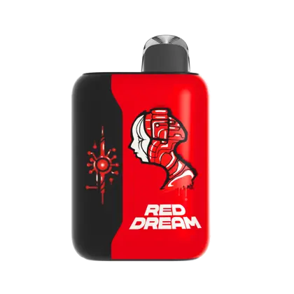 Red e-cig with a android design