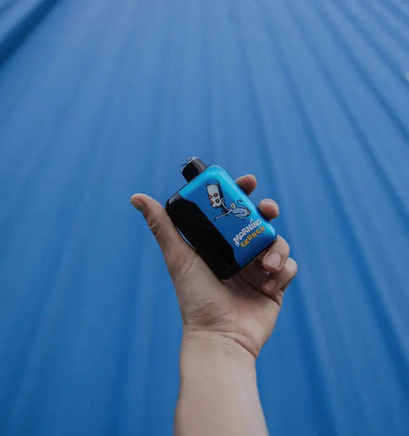 nicotine ecig device in hands